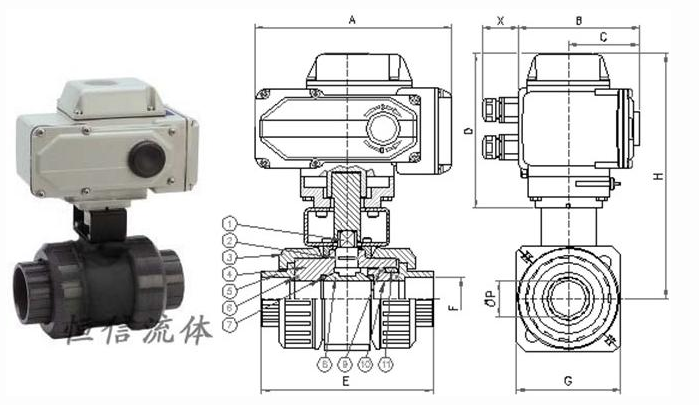 電動(dòng)塑料球閥 電動(dòng)塑料球閥